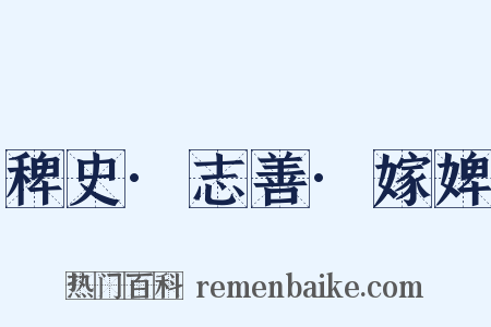 稗史·志善·嫁婢是什么意思的图片